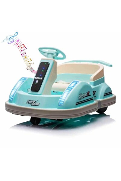 Toybox Crazy Cart Drift Electric Go Kart Ride On With Seat And LED Light for Kids - Blue