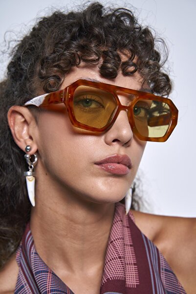 Bilge Karga Kaitlyn Orange Green Sunglasses