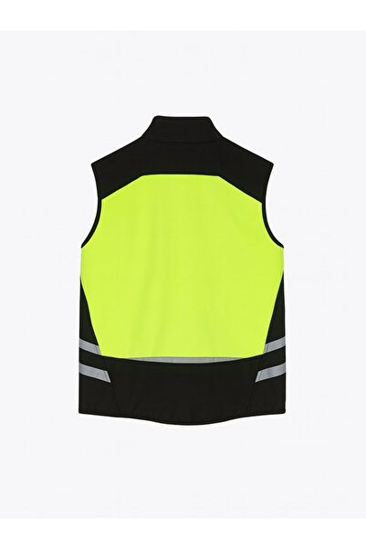 Çamdalı İş Elbiseleri SOFTSHELL РОБОЧИЙ КУРТКА З 3 КИШЕНЯМИ, ВЕРТИКАЛЬНИМ КОМИРОМ, ЧОРНО-НЕОНОВО-ЖОВТИМ КОМБІНОВАНИМ