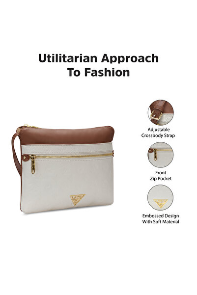 LAVIE SIGNATURE Women's Galax Colourblock Slingbag (White)