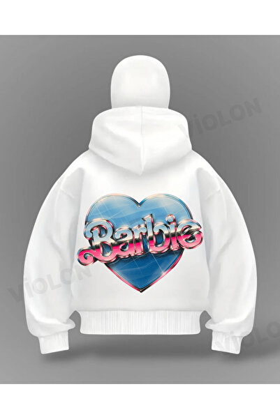 Violon كارديجان كبير الحجم بتفاصيل قلب مزهر على كامل الوجه