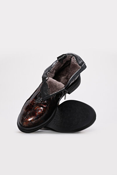 FAST STEP Genuine Leather & Fur Women's Classic Boots 238Kza116