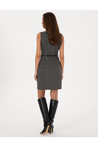 Pierre Cardin Antrasit Slim Fit Dokuma Elbise 50313179-VR006