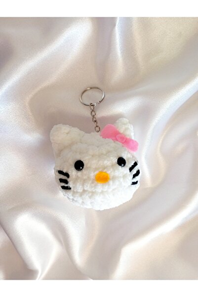 eklektis Örgü Hello Kitty Anahtarlık - Hello kitty çanta süsü - peluş hello k...