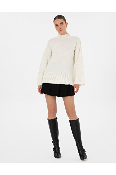 Pierre Cardin Ecru Comfort Fit Half Fisherman Sweater 50310958-Vr019