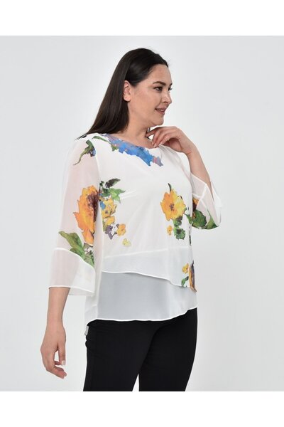 Javelin Collection Lined Chiffon Printed Blouse