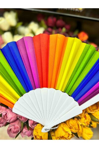 baytoptan Plastik Gökkuşağı Düz Yelpaze