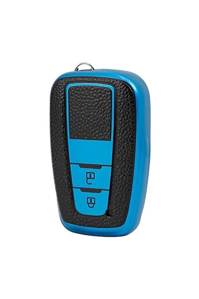 OEM Husă cheie albastră pentru Toyota Camry, Prius, Corolla, C-HR, Prado 2018, RAV 4 - 2 Butoane