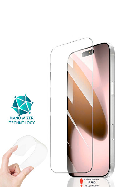Evax (Nano Cam) iPhone 17 Pro Uyumlu Ultra İnce Darbe Korumalı Esnek Nano Miz...