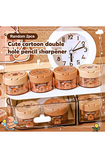 NaSaDAN Kapibara Tasarımlı Çift Hazneli Kalemtıraş Kalem Açacağı Tekli