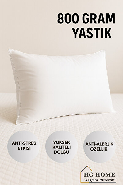 HİG HOME Μαξιλάρι ύπνου με γέμιση μικροϊνών 50x70 cm – 800 gr Πλούσιο μαλακό άνετο μαξιλάρι