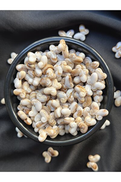 Bijumix Aksesuar 50 Adet Kahverengi Beyaz Kelebek Boncuk – 14x10 mm Aksesuar