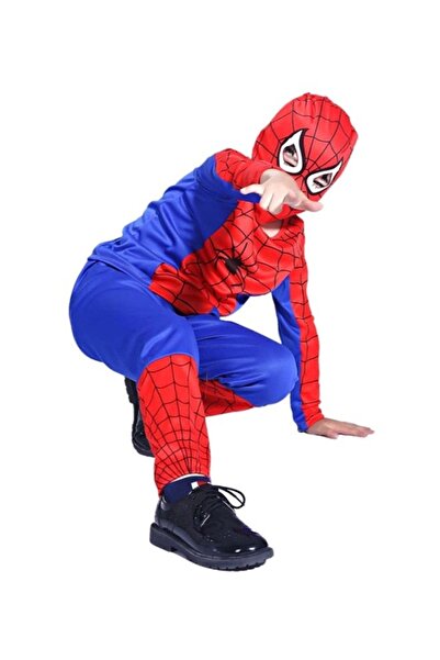 Toybox Comfortable Spiderman Costume Dress For kids, Size L(120-130cm)