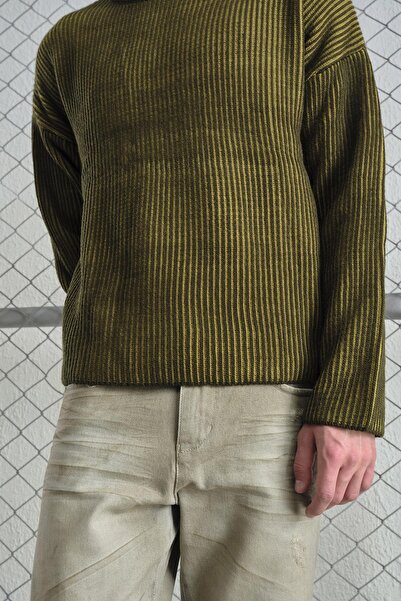 GIESTO Effective Knitwear Khaki Sweater