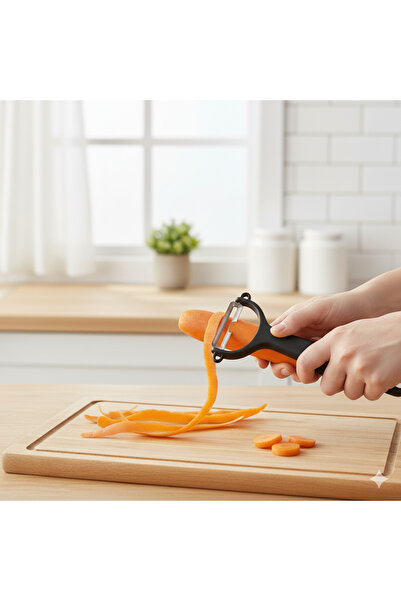 WareHause0 Çok Amaçlı Jülyen Soyucu Meyve Sebze Soyacak Salatalık Kabak Havuç Elma Soyacağı Çift Foksiyonlu