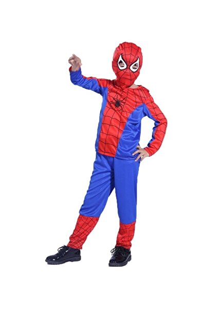 Toybox Comfortable Spiderman Costume Dress For kids, Size L(120-130cm)