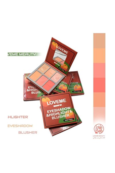 Love Me لوحة ظلال العيون والهايلايتر وأحمر الخدود