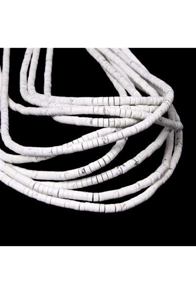 SESİKA HOBİ Оригинален естествен камък, клас А, бял сив варисит, цилиндър 2x4...