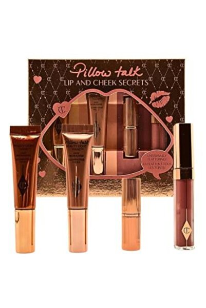 charlotte tilbury مجموعة الشفاه والخدود Pillow Talk من 4 قطع