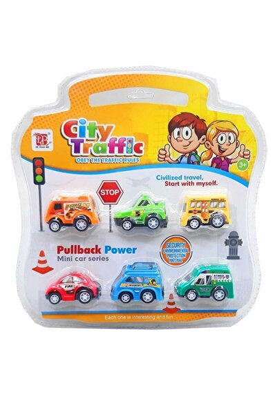 Luminoo BİRLİK ÇEK BIRAK ŞEHİR ARAÇLARI CİTY TRAFFİC 6 ARAÇLI SET - TRAFİK KU...