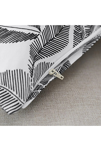 IKEA Brokdracena Cushion Cover, Black and White, 50X50 cm