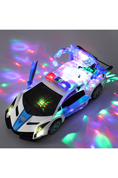 FELİTE Pilli DİSKO IŞIKLI HAREKETLİ ÇARP DÖN Polis Arabası ( Görsel Videosundan İzleyebilirsiniz)