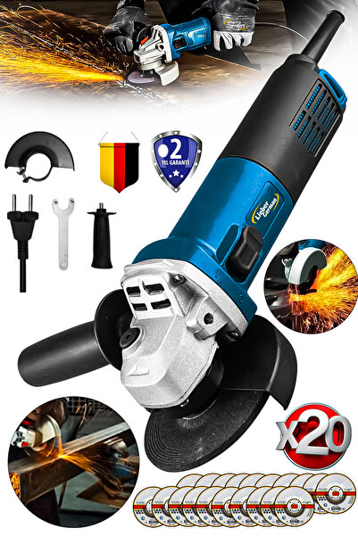 Lieber German LGT1000 Bakır Sargılı 115 MM Avuç İçi Taşlama Kesme Spiral Maki...