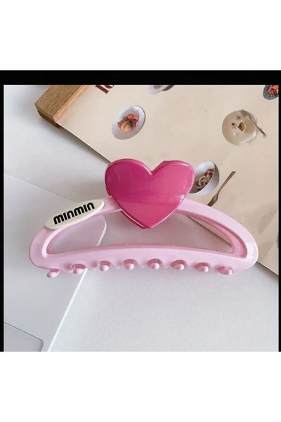 Accessories Hey Dark Pink Thick Strong Hold Giant Heart Hair Accessory Women's Hair Clip