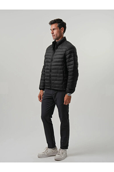 PIQUE 3 in 1 Mont Set Erkek Su İtici Yağmurluk , Şişme Mont , Kalın Siyah Kaban Antony