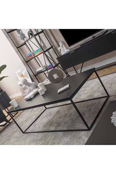 MİLVAKİ Orta Sehpa Minimalist Dikdörtgen Siyah