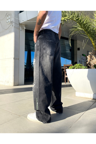 BPM Premium Distressed Splash Baggy Jeans
