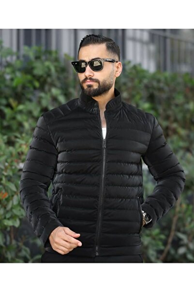 Yasmin Moda Woles Sina Erkek Siyah Şişme Mont – Fermuarlı, Hafif, Rahat Kalıp...