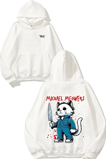 THEWERT Φούτερ με κουκούλα σε λευκό χρώμα με στάμπα στην πλάτη από την Michae...