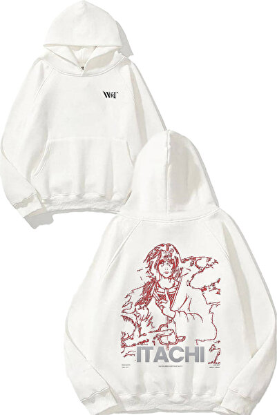 THEWERT Itachı Червена блуза с качулка и печат на гърба