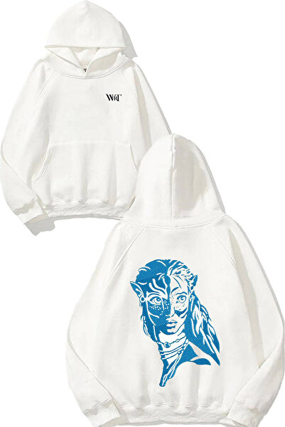 THEWERT Φούτερ με κουκούλα με σχέδιο νιτιρί με στάμπα στην πλάτη