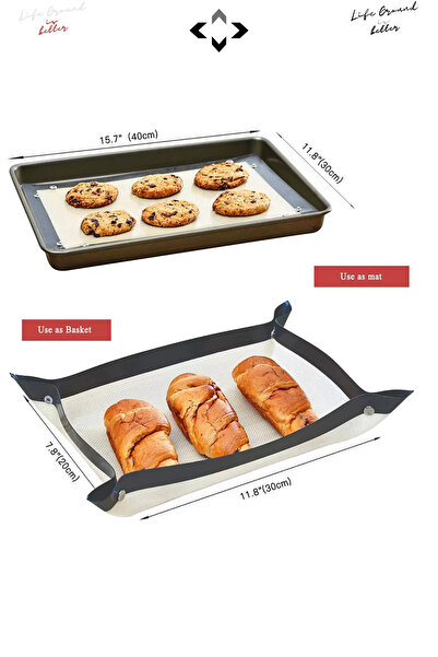 LİGROUND Çitçitli Fireproof Non-Stick Silicone Oven Mat 30X40 cm Baking Dough Pizza Cookie Pastry Mat