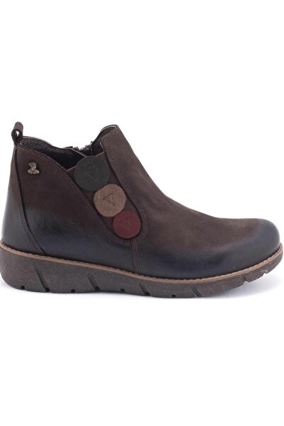 Venüs 1953755k Γυναικείες μπότες με σόλα από γνήσιο δέρμα Nubuck