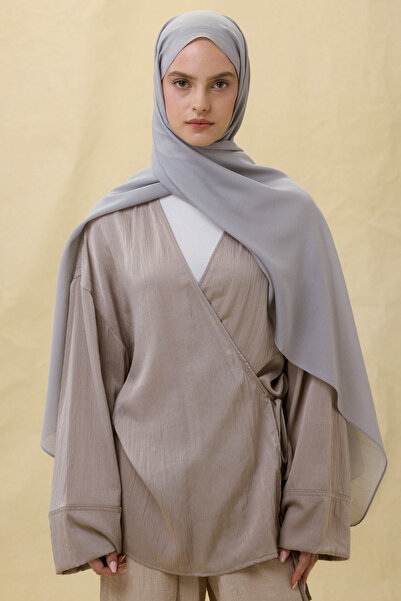 FENZA SCARF Paris Silk Shawl - Gray