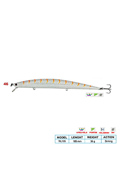 Wily SUPER STAR CL:46 185mm 36gr (Sinking)