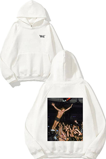 THEWERT Hanorac alb cu glugă cu imprimeu pe spate Guns N Roses Rock Music 10 ...