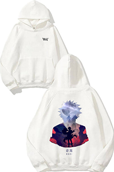 THEWERT Hanorac alb cu glugă cu imprimeu pe spate Dabi Design