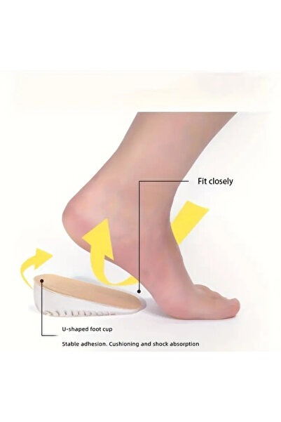 OEM Set of 2 Silicone insoles, heightening, corrects bad gait