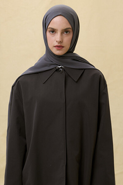 FENZA SCARF Paris Silk Shawl - Anthracite