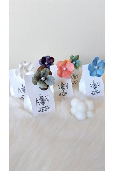 A V Concept 25 Adet Çiçekli Kartlı Bubble Mum Hediyelik – Nişan, Söz, Nikah, ...