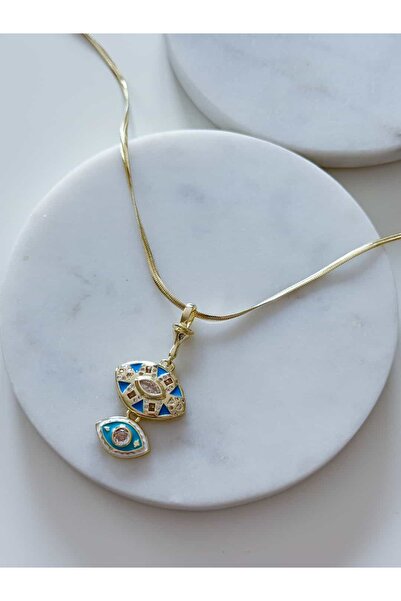 CHARMLUCKY MAVİ GÖZ GÖZ KOLYE