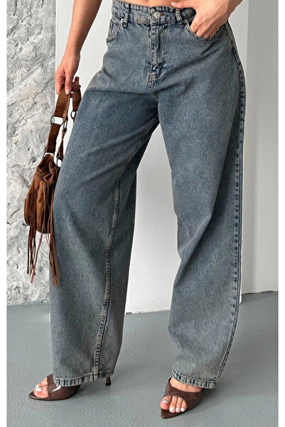 Queene Dreams Παντελόνι DRNDS Baggy Snow Washed ταλαιπωρημένο καφέ τζιν D2007 (212231) (Μέγεθος: 38)