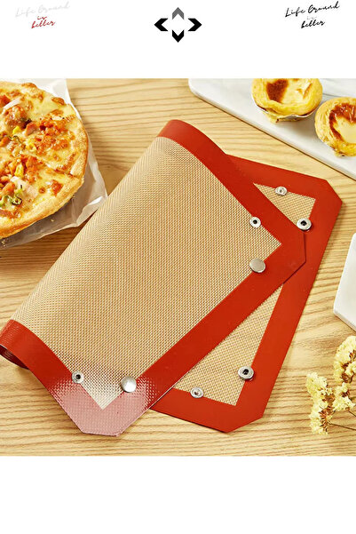 LİGROUND Çitçitli Fireproof Non-Stick Silicone Oven Mat 30X40 cm Baking Dough Pizza Cookie Pastry Mat