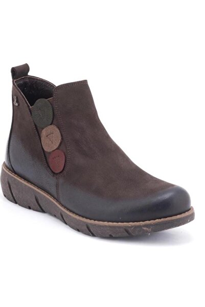 Venüs 1953755k Γυναικείες μπότες με σόλα από γνήσιο δέρμα Nubuck