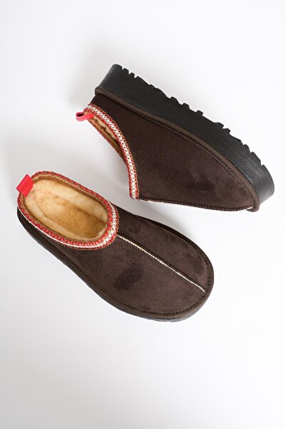 Mubiano Women's Suede Slippers Brown Pia