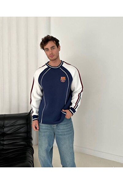 KUN SPORTSWEAR PREMİUM BİYELİ DESEN NOSTALJİ SWEATSHİRT OVERSİZE UNİSEX